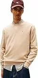 Tommy Jeans Sweat Homme Regular Fit Flag Fleece Col Ras-du-Cou, Beige (Coastal Taupe), L