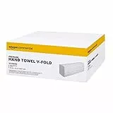 AmazonCommercial Essuie-Mains en Papier Plié V, 2 Epaisseurs Désencré, 3750 Feuilles (15 paquets de 250), Taille des Feuilles: 24 x 23 cm, Compatible Distributeur H3