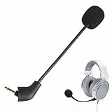 Menibeuty Micro Jack, Microphone de Rechange 3,5 mm Boom Micro Gaming Micros pour Casque Compatible avec King Ston Hyperx Cloud 2, Gaming Détachable Anti-Bruit Micros pour PS4 PC (Nior)