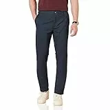 Amazon Essentials Pantalon Chino à Coupe Ajustée sans Pinces et Infroissable Homme, Bleu Marine, 40W / 30L