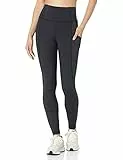 Amazon Essentials Legging de Sport Modelant à Taille Haute avec Poches (Disponible en Grandes Tailles) Femme, Noir, XL