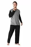 CityComfort Pyjama Homme Hiver Ensembles de Pyjama Chauds Manche Longue (XL, Coupe Botte Anthracite)