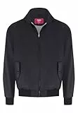 Merc of London Veste Harrington en Sergé Noir pour Homme Gardners, L