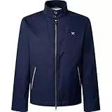 Hackett London Cotton Harrington Veste, Bleu (Encre Bleue), M Homme