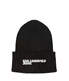 KARL LAGERFELD JEANS, Bonnet Femme Essential Logo, Noir, Taille Unique