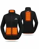 HEWINZE Veste polaire chauffante pour homme - Veste chauffante électrique à double contrôle avec batterie 7,4 V.