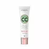 L'Oréal Paris - CC Crème 5-en-1 - Crème Universelle Anti-Rougeurs - Enrichie en Vitamines B5 et E - Hydratation 24H - Peaux Sensibles et Peaux Grasses - Magic CC Crème - Teinte Universelle - 30 ml