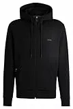 BOSS Hommes Saggy Sweat à Capuche zippé en Coton Stretch avec Logo imprimé