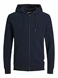 JACK & JONES Homme Jjebasic Zip Hood Noos Cardigan Sweater, Marine Blazer, L EU