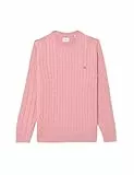GANT Cotton Cable C-Neck Pull-Over Pull Col Roulé, Dusty Pink, XXL Homme