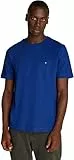 Tommy Hilfiger T-Shirt Manches Courtes Homme Seasonal Solid Tee avec Col Ras-du-Cou, Bleu (Wedge Blue), M