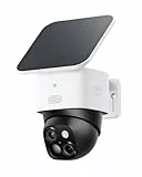 eufy Security SoloCamS340 caméra de sécurité Solaire, Camera Surveillance WiFi exterieure sans Fil, Surveillance 360° 3K, sans Angle Mort, Wi-FI 2, 4 GHz, sans Frais mensuels, Compatible HomeBase 3