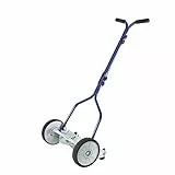 Amazon Basics - Tondeuse à gazon manuelle à 4 lames, 35,5 cm, bleue