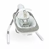 Ingenuity, Balancelle Compacte - AnyWay Sway Spruce, 3 Directions de Balancement, Siège Rotatif à 180°, 19 Mélodies, Cable Usb Inclus, Dès la Naissance à 9 kg