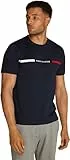 Tommy Hilfiger T-Shirt Manches Courtes Homme Col Ras-du-Cou, Bleu (Desert Sky), M