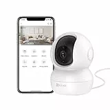 EZVIZ Caméra Surveillance WiFi Intérieure 360°, FHD 1080P, Camera WiFi 2.4Ghz, Vision Nocturne, Détection de Mouvement Suivi Intelligent, Audio Bidirectionnel, Compatible avec Alexa pour Bébé/Animaux