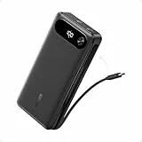 Anker Batterie Externe 20000 mAh 87W Max avec câble USB-C intégré, Power Bank Charge Rapide Chargeur Portable, USB C Input & Output, pour MacBook, iPhone 17 Pro max/16, Samsung et Autres