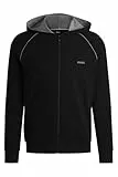 BOSS Hommes Mix&Match Jacket H Sweat à capuche zippé en coton stretch avec logo brodé