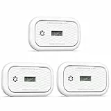 Détecteur de Monoxyde de Carbone avec Affichage LCD, Pile Remplaçable et Capteur CO - Alarme Portable pour la Maison et Les Voyages - Protection de 10 Ans (Batterie Incluse dans la Livraison)