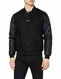Urban Classics Homme Oldschool College Tb201 Slim Fit Jacket, Noir (Blk/Blk 00017), M EU