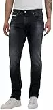 Replay Herren Jeans Grover Straight-Fit mit Comfort Stretch, Dark Grey 097 (Grau), 32W / 34L