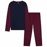 CityComfort Long Pyjama Homme et Ado 2 Pièces Pijama Set - Cadeau Homme (Bordeaux, L)