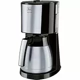 Melitta Cafetière à Filtre avec Verseuse Isotherme en Acier Inoxydable, Sélecteur d’Arôme, Enjoy Top Therm, Noir/Acier Brossé, 1017-08