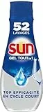 SUN - Gel Lave-Vaisselle Tout En 1 Expert Plus - 52 Lavages - Regular - top efficacité en cycle court - brillance éclatante - protection complète - 900ml