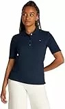 Tommy Hilfiger Polo Manches Courtes Femme 1985 Pique Regular Fit, Bleu (Dark Night Navy), M