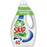 SKIP - Lessive Liquide Fraicheur Intense - Action Détachante Efficace - 100 pour cent impeccable, éclatant et délicatement parfumé - 40 Lavages