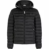 Tommy Hilfiger Veste en duvet Femme Padded Global Stripe Jacket avec Capuche, Noir (Black), XL