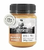 Steens Miel de Manuka - MGO 515+ - 100% certifié Miel Manuka cru pur UMF 15+ - Mis en pot et scellé en Nouvelle-Zélande - Manuka Honey 340 g