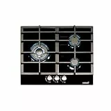 CATA LCiB 6021 BK Built-in Gas Hob Black – Plate (Built-in, Gas Hob, Black Glass, Cast Iron, 1000 W)