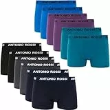 ANTONIO ROSSI (lot de 12) boxers ajustés pour hommes - Boxers pour hommes avec ceinture élastique