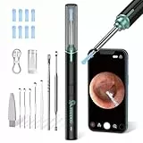 VITCOCO Otoscope Oreille, Nettoyeur Oreille Camera 1920P HD IP67 étanche,Nettoyage Oreille avec 6 LED,Otoscope Avec 7 Accessoires Cure Oreille aux IOS et Android (Noir)