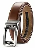 CHAOREN Ceinture Homme Cuir, Ceinture Automatique Homme 35 mm pour Vêtements Habillés et Décontractés, Design Micro Réglable et Découpable