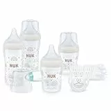 Set de biberons NUK Perfect Match Perfect STARLIGHTt | 0-6+ mois | S’adapte au palais de bébé | 4 biberons anti-coliques, sucette, goupillon et plus encore | Sans BPA | 7 pièces