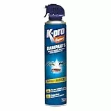 K.Pro Expert - Spray Aérosol Insectes Rampants - Elimine Immédiatement Les Cafards, Fourmis, Araignées, Puces, Punaises de Lit - Effet Longue Durée - Ergonomique - Technique Professionnelle - 400 ML
