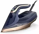 Philips Azur 8000 Series Fer à vapeur, 3000 W, Débit vapeur continu 85 g/min, Effet pressing Turbo de 260 g, Aucun risque de brûlure, Bleu Nuit (DST8050/20)