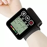 Tensiomètre, tensiomètre poignet, Moniteur d'hypertension avec fonction mémoire pour une mesure précise de la tension artérielle et du pouls, portable et facile à utiliser