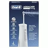 Oral-B AquaCare Pro-Expert Série 6 Irrigateur avec Technologie Oxyjet, 3 Embouts, 2 Types De Flux D'eau, Blanc