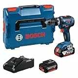 Bosch Professional 18V System perceuse-visseuse à percussion sans-fil GSB 18V-55 (couple 55 Nm, 2 batteries de 4,0 Ah, chargeur GAL 18V-40, dans L-BOXX 136)