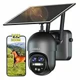 Xega 4G LTE 12X Zoom Hybride Caméra Surveillance Solaire Exterieure sans Fil,2K PTZ Double Objectif Caméra avec Carte SIM, 10400mAh Batteries,AI Détection Humaine/PIR,30m Vision Nocturne Couleur,IP66