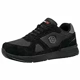 LARNMERN PRO Chaussures de Sécurité Hommes Antidérapante Léger Chaussures de Travail(Noir,42EU)