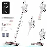 Aspirateur Balai sans Fil Puissant - Balais Électriques Poil Animaux Cordless Stick Vacuum Cleaner Rechargeable Batterie Silencieux Léger pour Sols Tapis Poils d'animaux Domestique