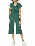 Amazon Essentials Combinaison Courte à Manches Courtes, Surplis et Jambes Larges, avec Taille Élastique Femme, Imprimé Nuages, M
