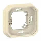 plaque d'encastrement - 1 poste - beige - legrand plexo 069890l