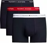 Tommy Hilfiger Caleçons Lot de 3 Homme avec Ceinture Emblématique, Multicolore (Primary Red/White/Desert Sky), M