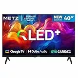 METZ QLED TV 40 Pouces (100 cm) FHD Smart LED Television Google Tele HDR 10 Dolby Audio Bluetooth 5,1 EyeCare Tuner DVB-T/-T2/-C/-S/-S2 CI+ (2025 Modèle, Noir 40MQF7000Z)