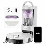 EUREKA E20 Evo Plus Robot Aspirateur Laveur avec Station sans Sac Aspiration 10000 Pa Aspirateur Robot Autovidange, Anti Enchevêtrement pour Cheveux Poils d'Animaux, Soulèvement de Serpillière 10mm